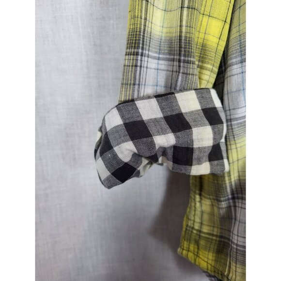 URBAN PIPELINE Yellow Plaid Men's Shirt  Sz 2XL NWT! Button Down Casual Preppy - Picture 3 of 5